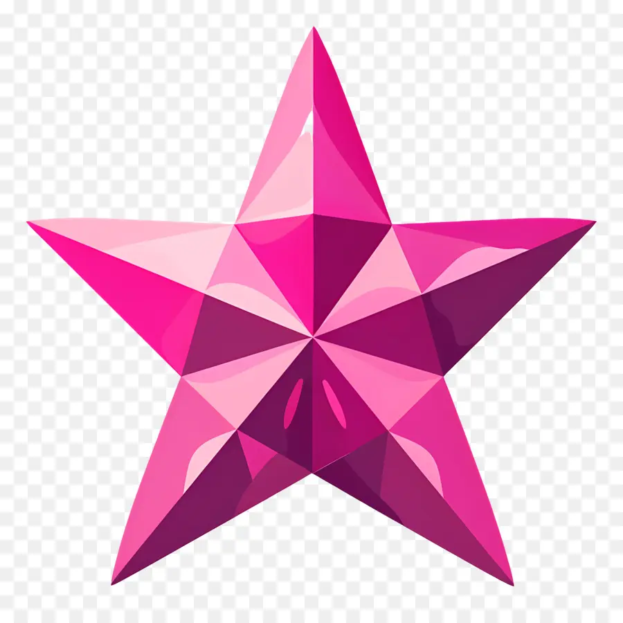 Cor De Rosa Estrelas，Aparência Metálica PNG