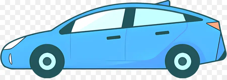 Cartoon Carro，Carro Azul PNG