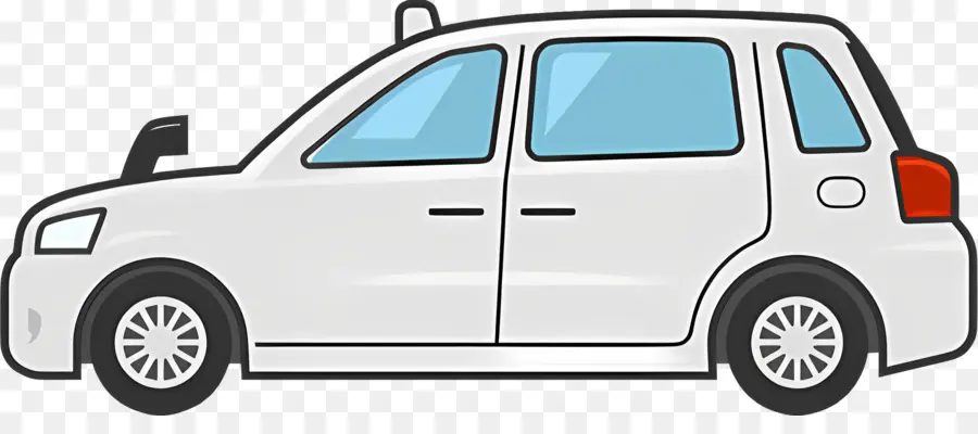 Cartoon Carro，Carro Branco PNG