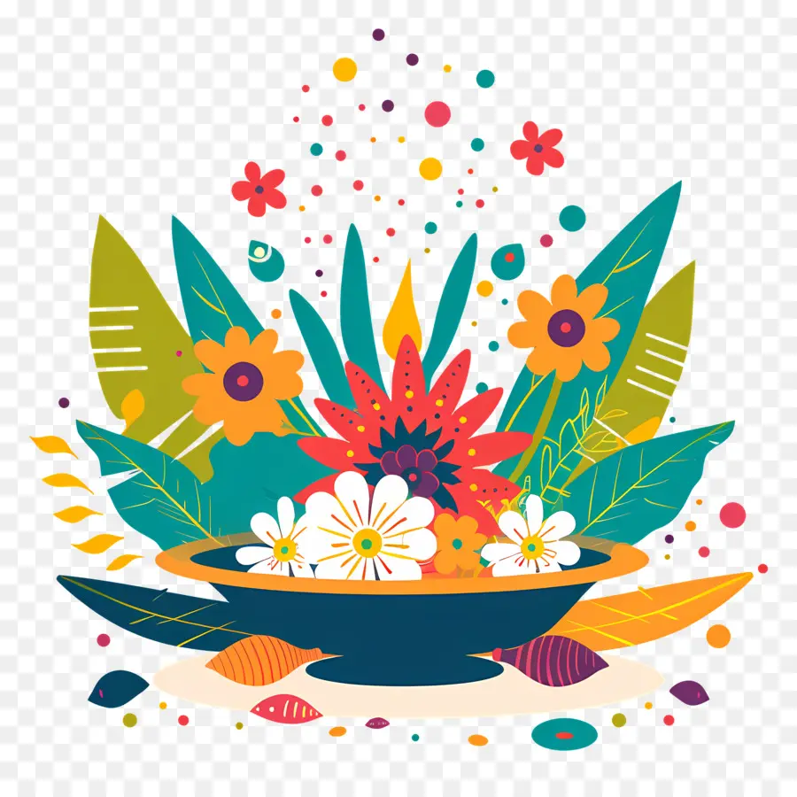 Onam Pookalam，Desenho Do Cartaz PNG