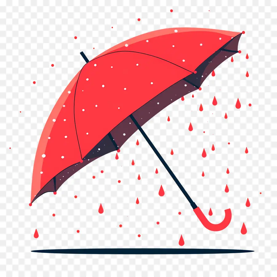 Guarda Chuva Vermelho，Chuva PNG