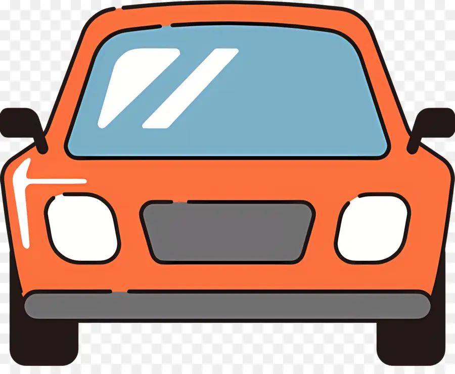 Cartoon Carro，Laranja Carro PNG