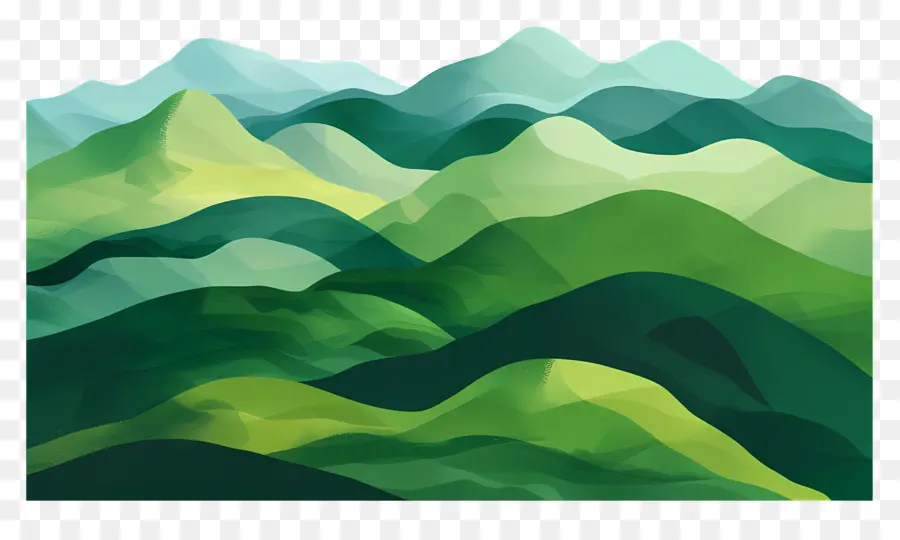 Fundo Das Montanhas Verdes，O Expressionismo Abstrato PNG