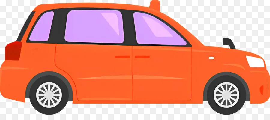 Cartoon Carro，Laranja Carro PNG