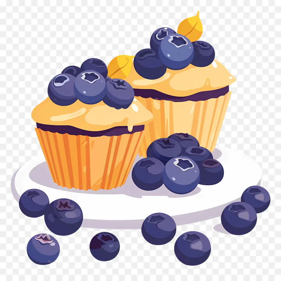 Queques，Muffins De Mirtilo PNG