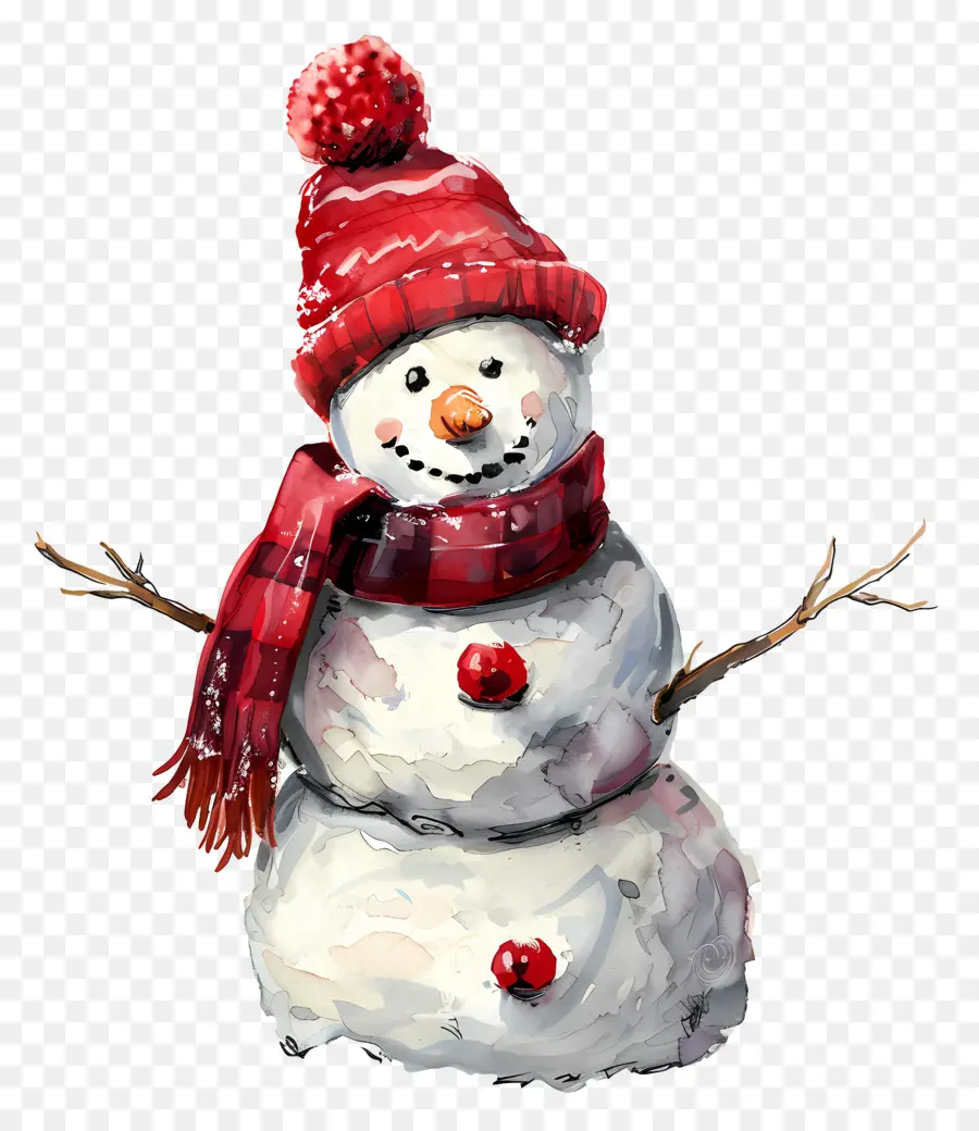 Boneco De Neve，Aquarela PNG