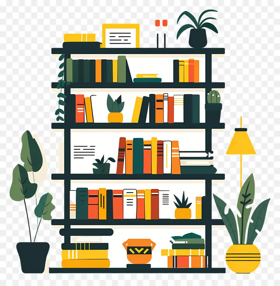 Bookshelf，Livros PNG