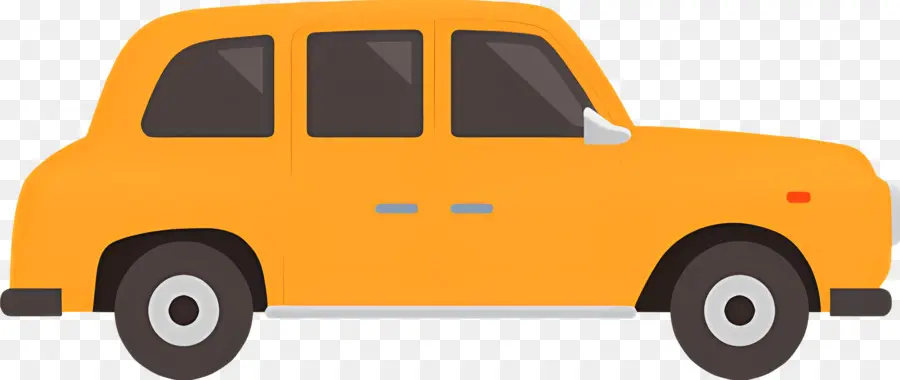 Cartoon Carro，Carro Amarelo PNG