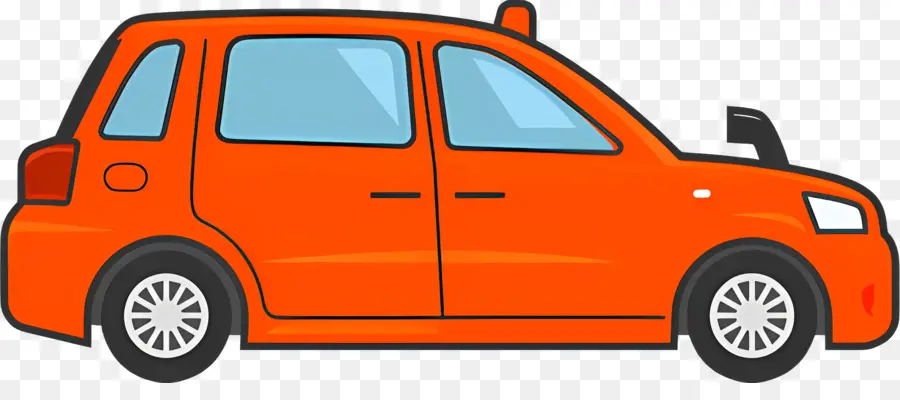 Cartoon Carro，Laranja Carro PNG