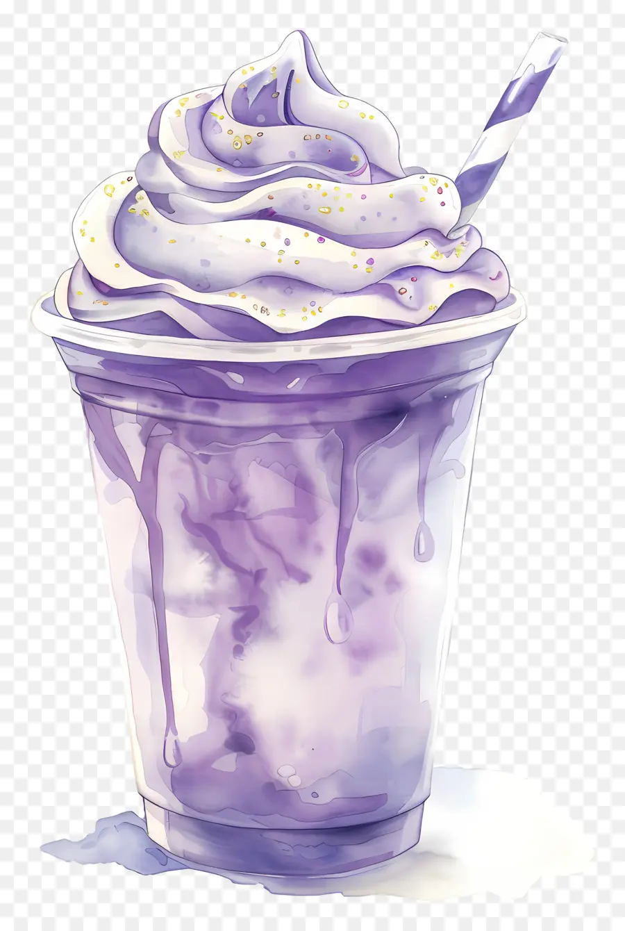 Copo De Milkshake，Bebida Roxa PNG