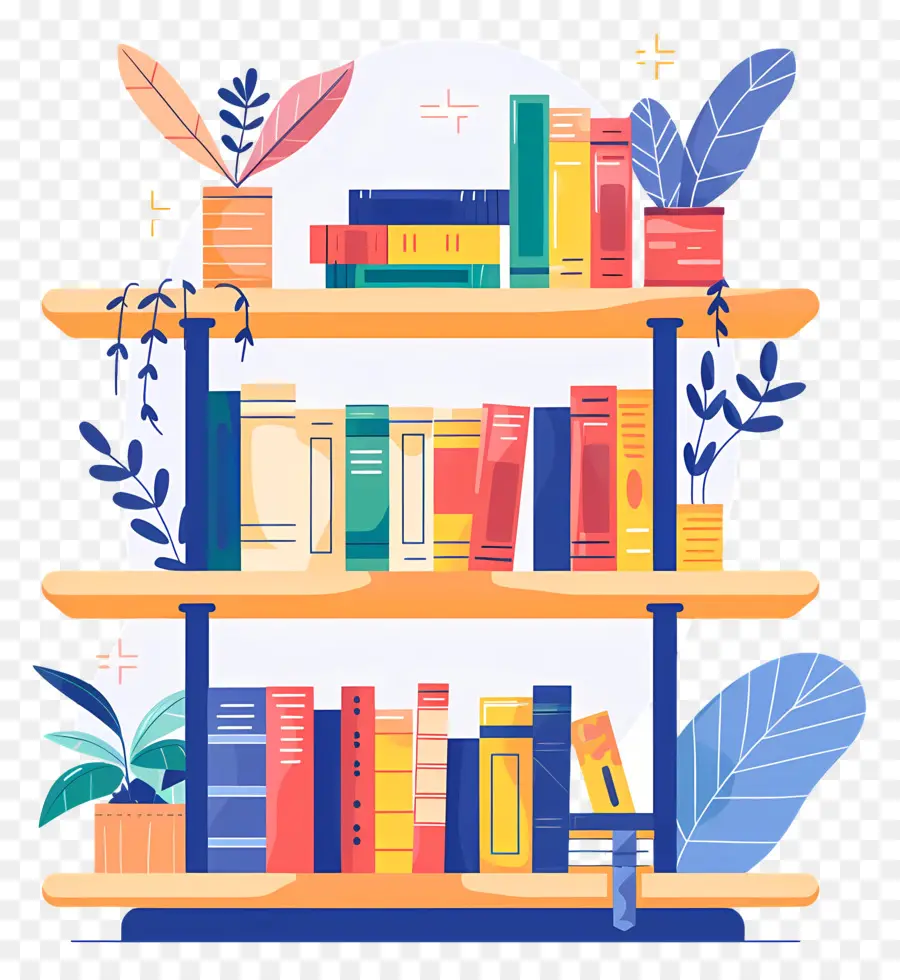 Bookshelf，Livros PNG