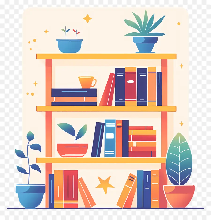 Bookshelf，Livros PNG