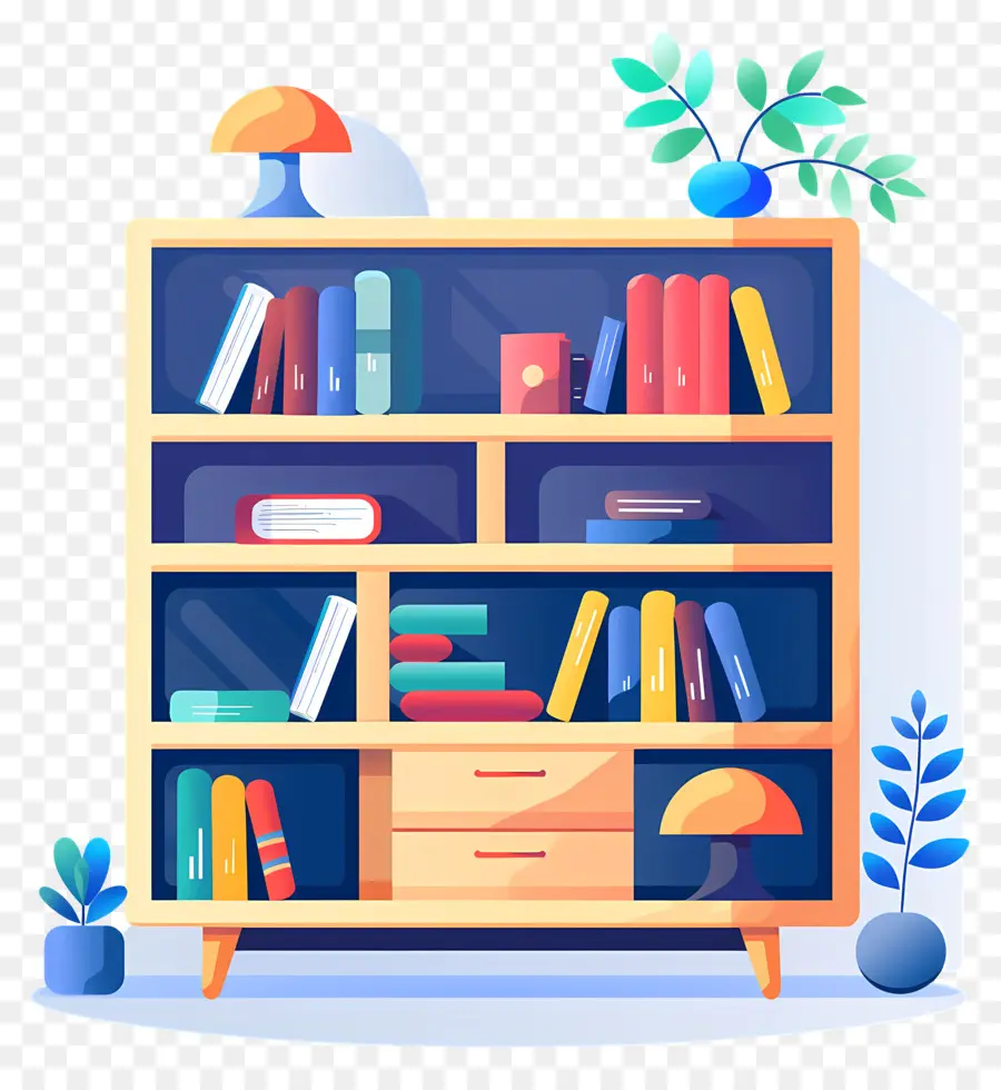 Bookshelf，Lamp PNG