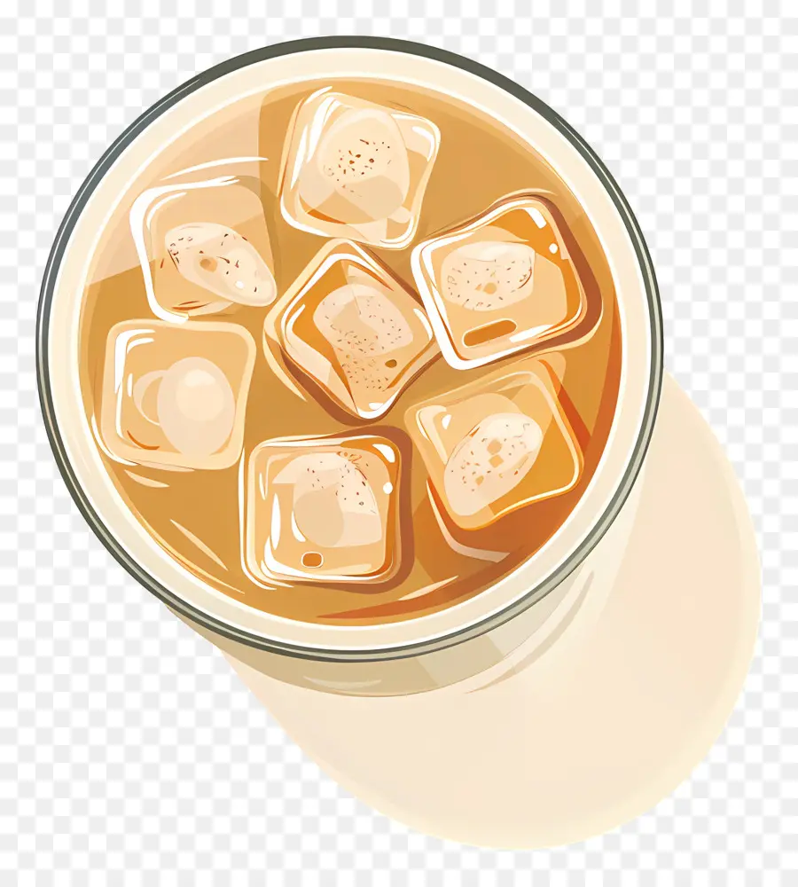 Café Gelado，Copo De Vidro PNG