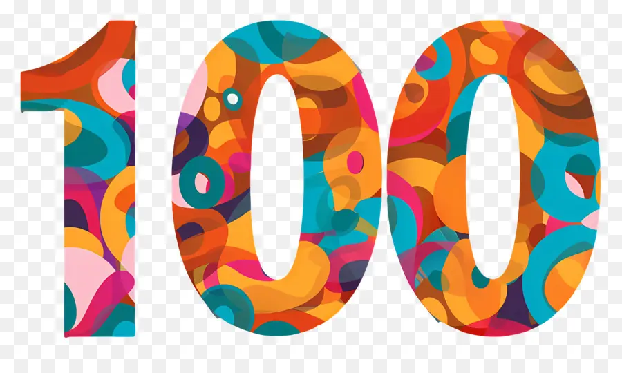 Número 100，A Arte Abstrata PNG