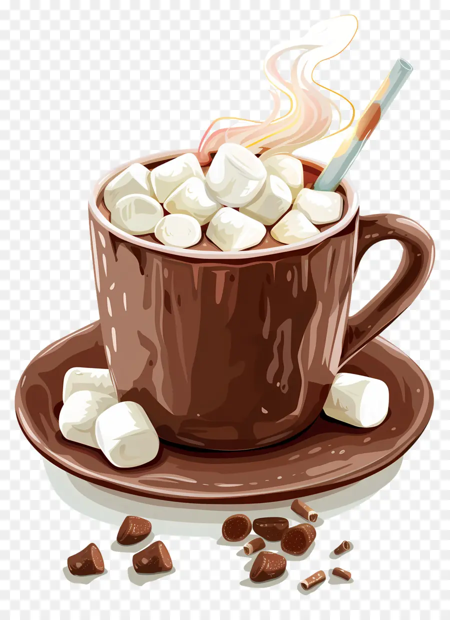 Chocolate Quente，Marshmallows PNG