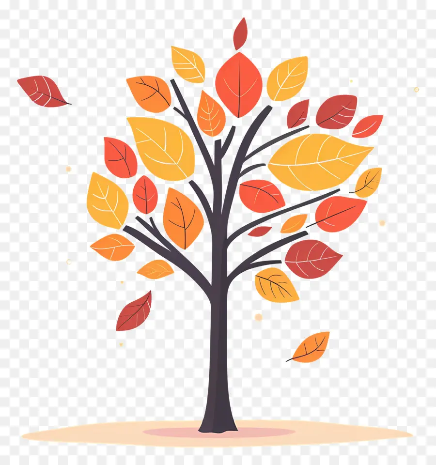 Autumn Tree，Cartoon PNG