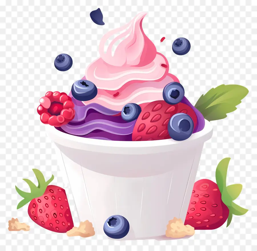 Frozen Yogurt，Bagas PNG