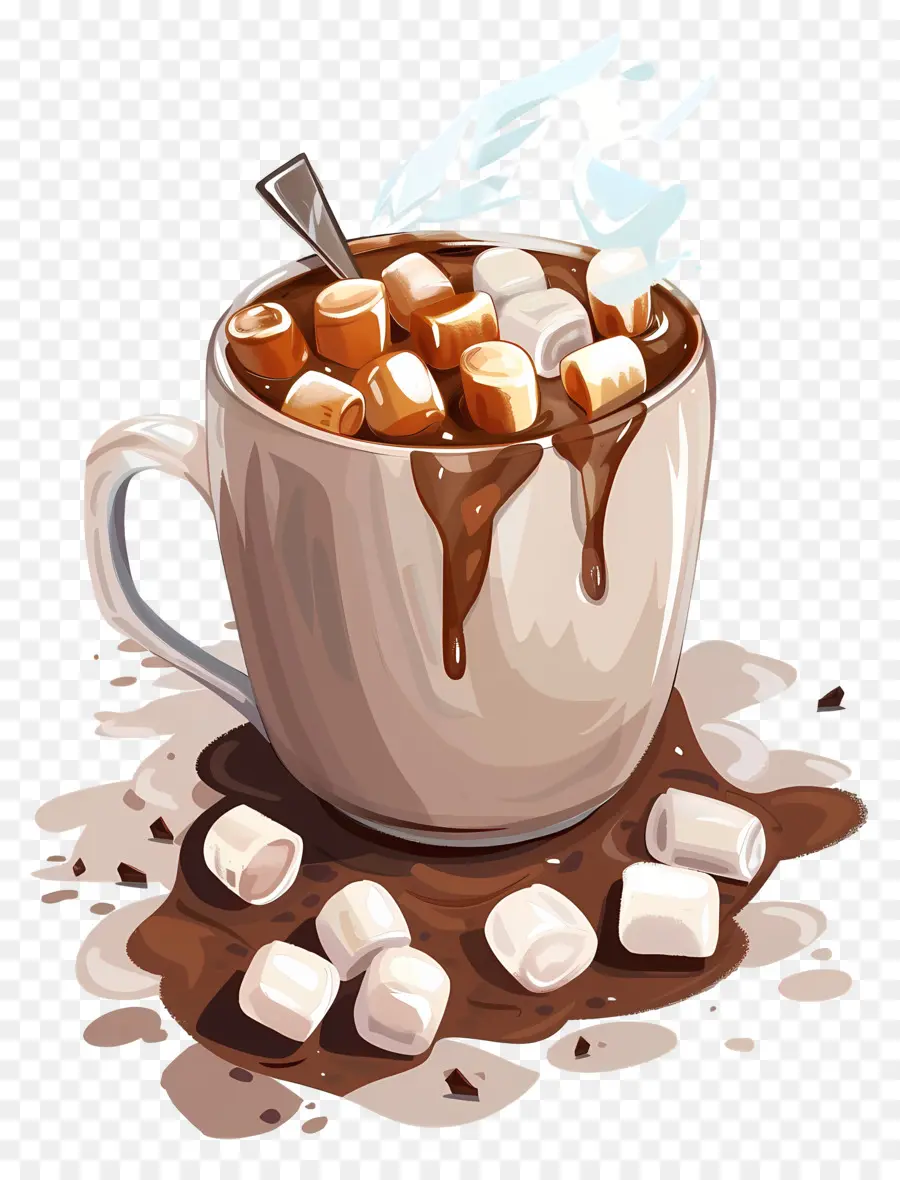 Chocolate Quente，Marshmallows PNG