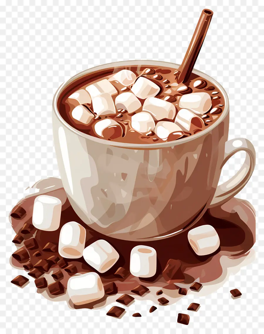 Chocolate Quente，Marshmallows PNG