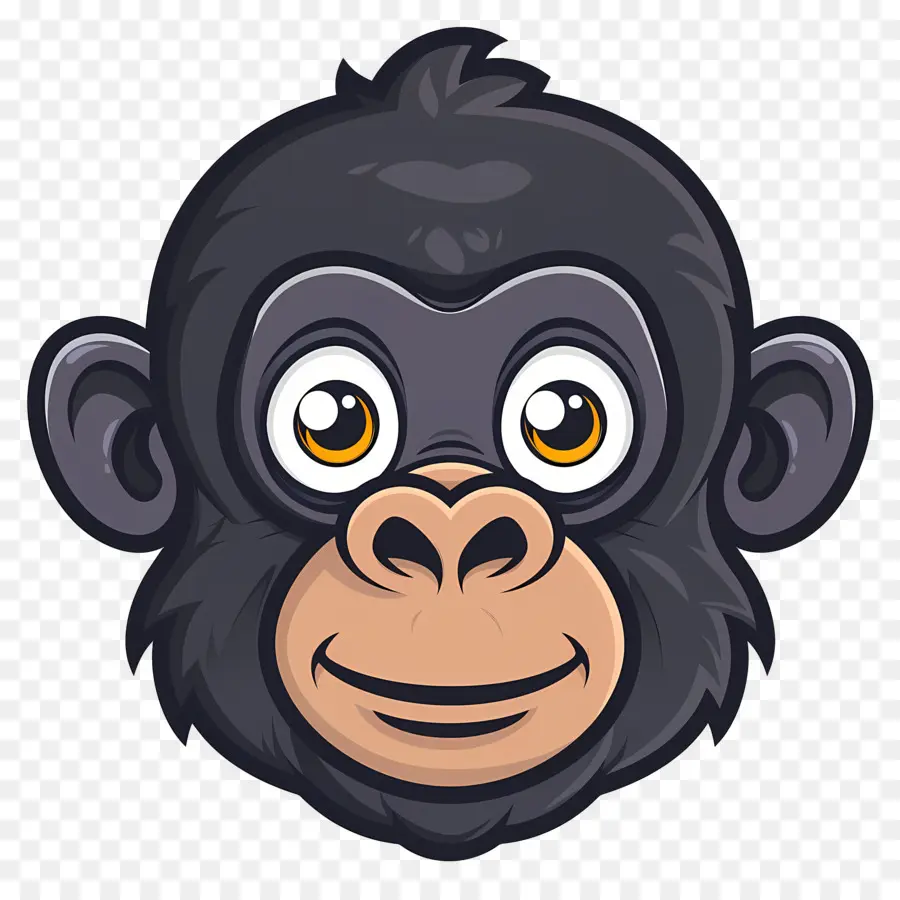 Rosto De Gorila Fofo，Cartoon Macaco PNG