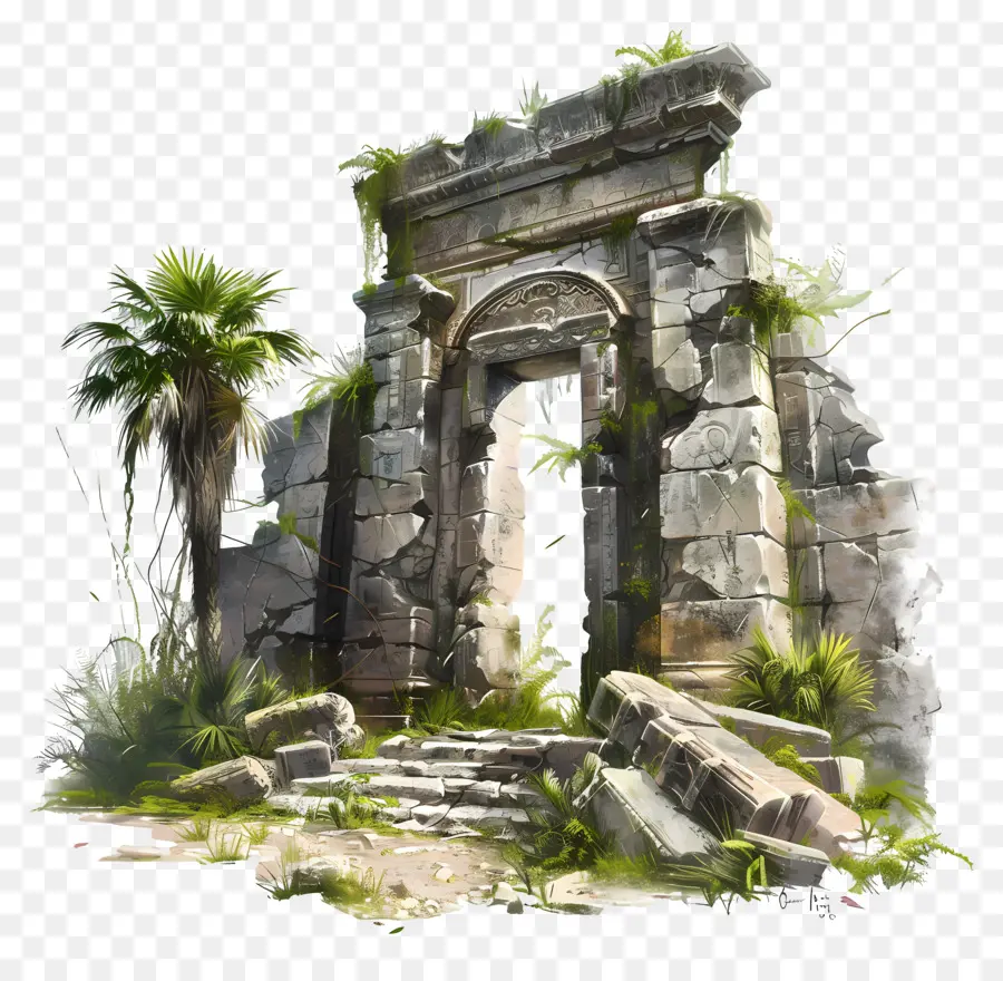 Ruínas，Arco De Pedra PNG