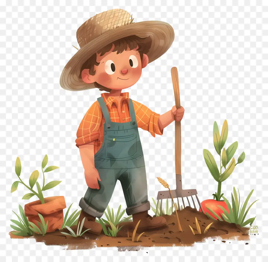 Agricultor，Desenhos Animados PNG