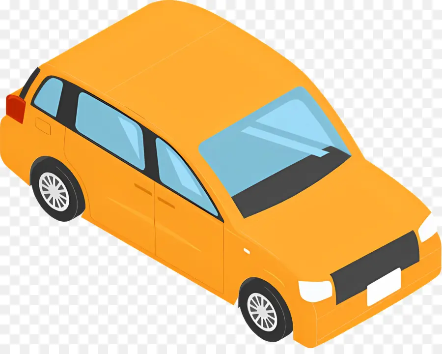 Cartoon Carro，Laranja Carro PNG