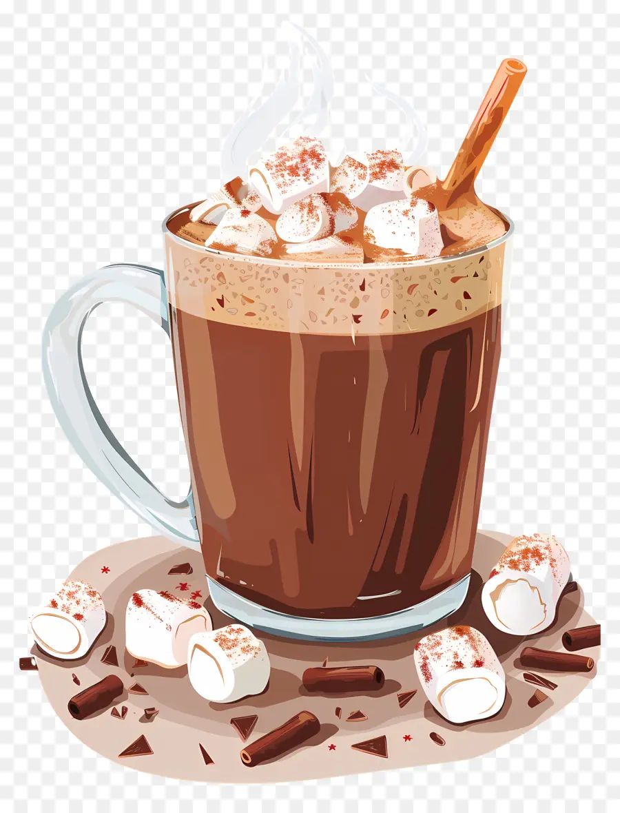 Chocolate Quente，Marshmallows PNG