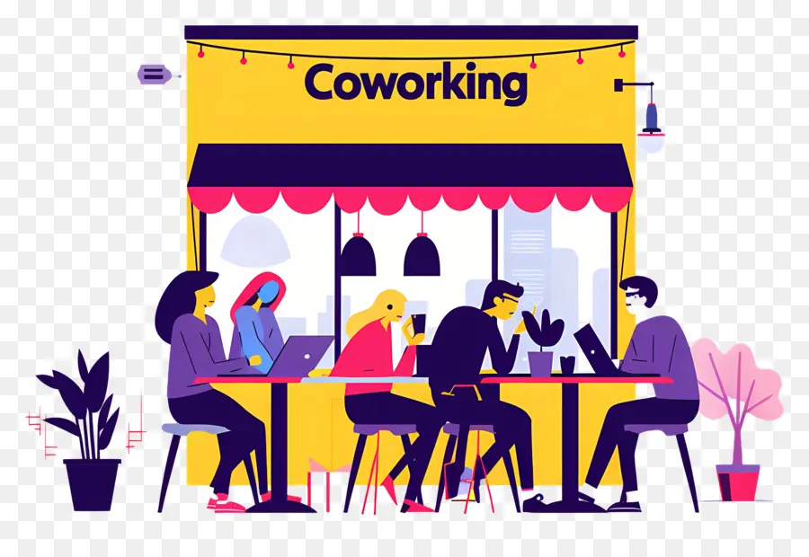 Dia Internacional Do Coworking，Coffeeshop PNG