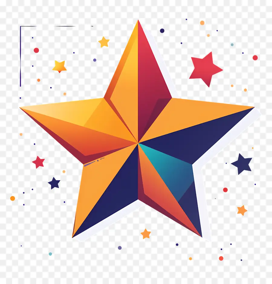 Estrela，Estrela Colorida PNG