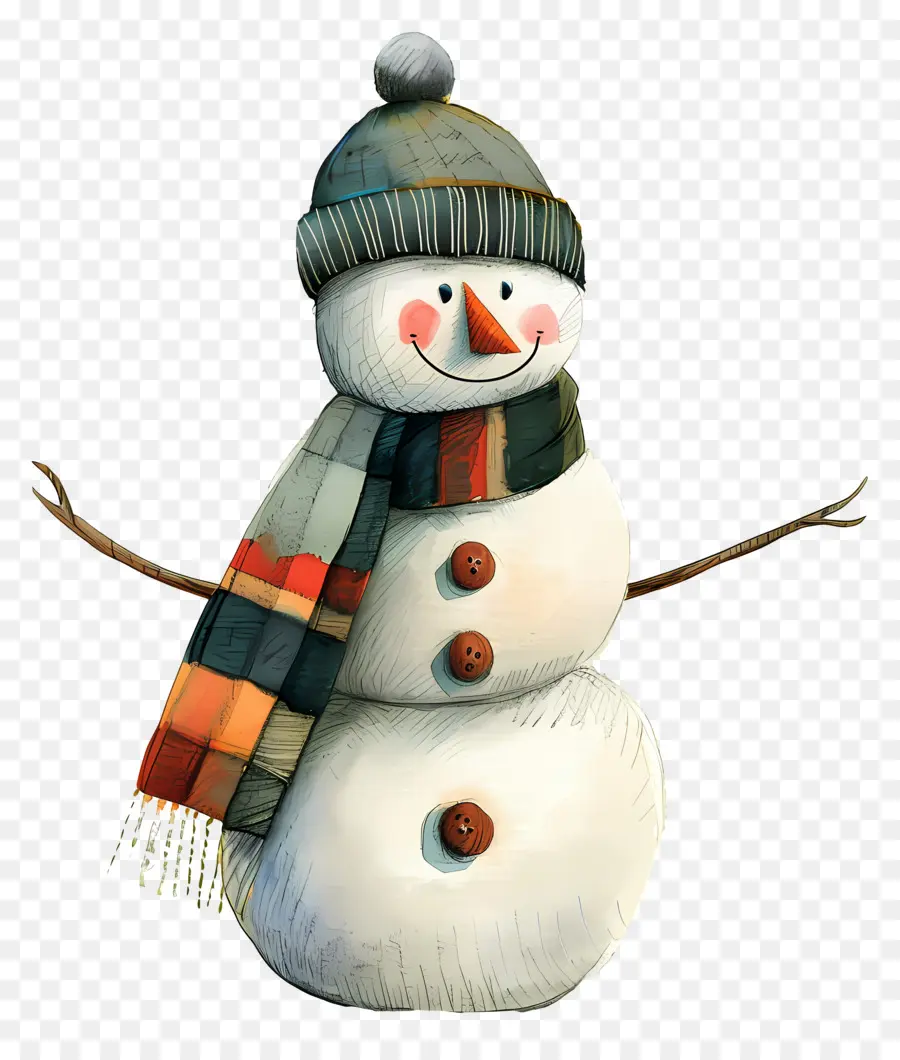 Boneco De Neve，Pintura Em Aquarela PNG