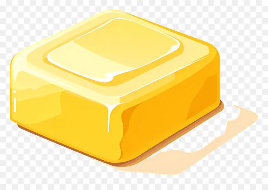 Manteiga，Cubo Amarelo PNG