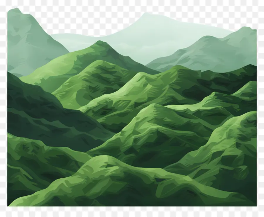 Fundo Das Montanhas Verdes，Colinas Verdes PNG