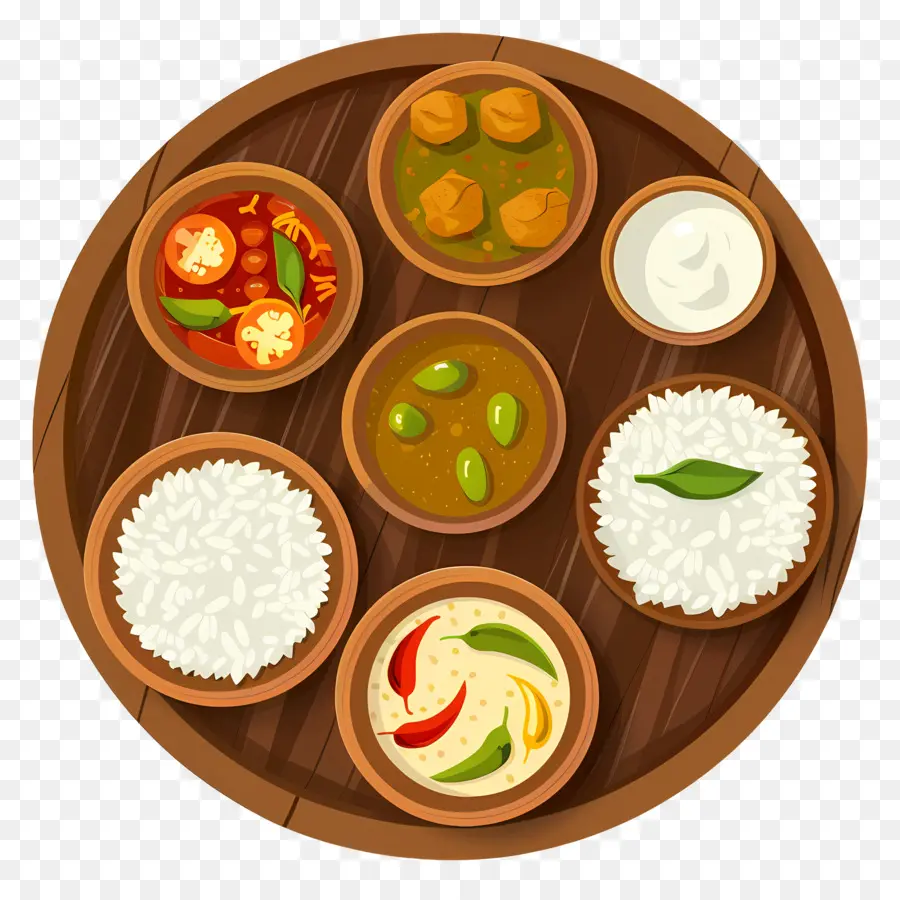 Thali Indiano，Comida Indiana PNG