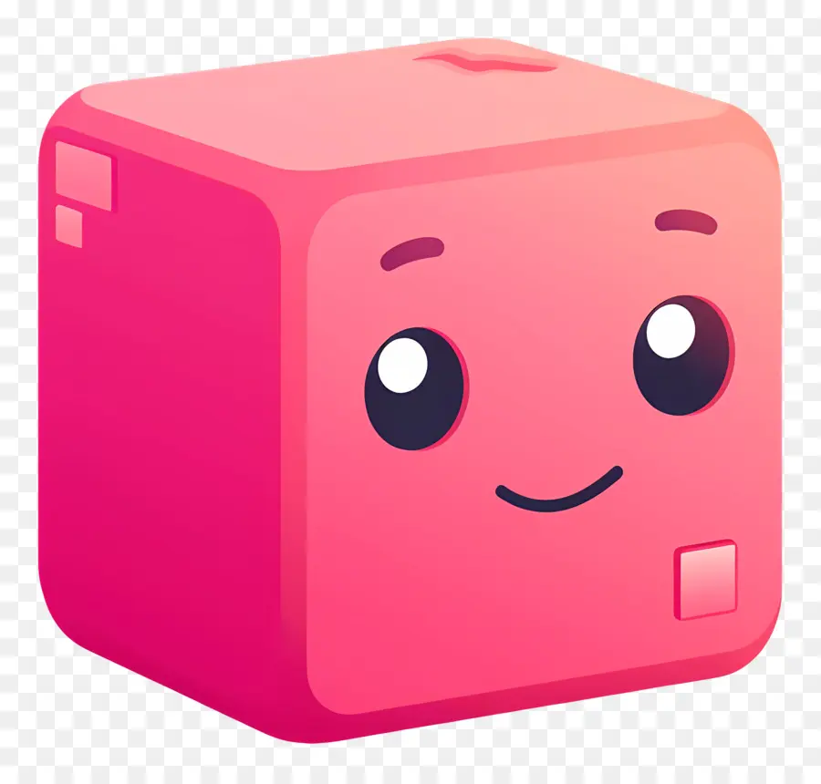 Cubo Fofo，Pequeno Cubo Rosa PNG