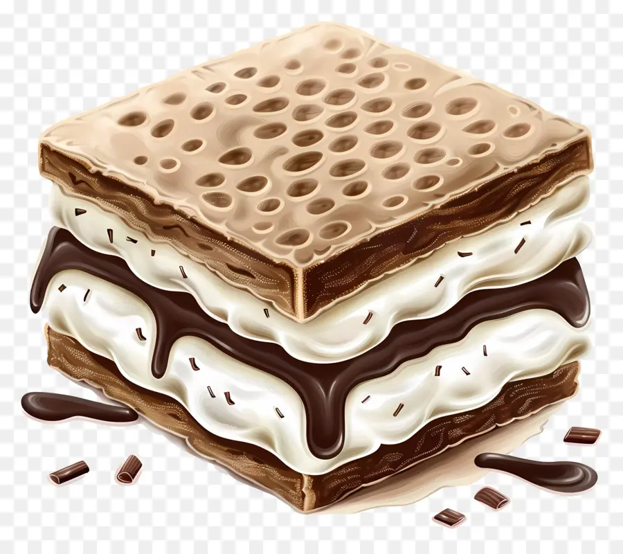 Ice Cream Sandwich，Chocolate PNG