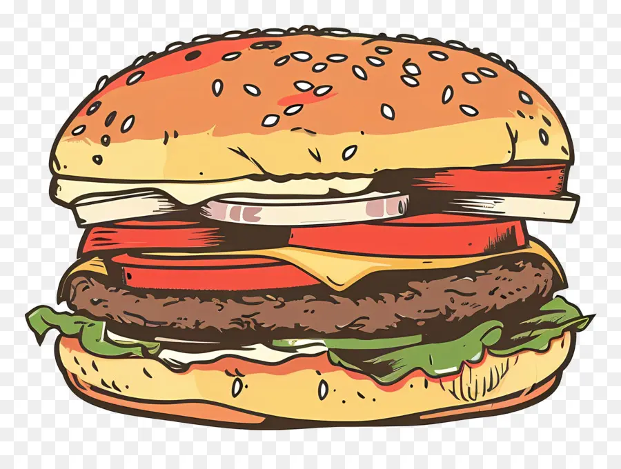 Hamburger，Estilo Americano PNG