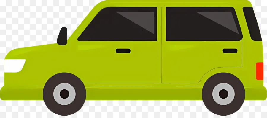 Cartoon Carro，Carro Verde PNG