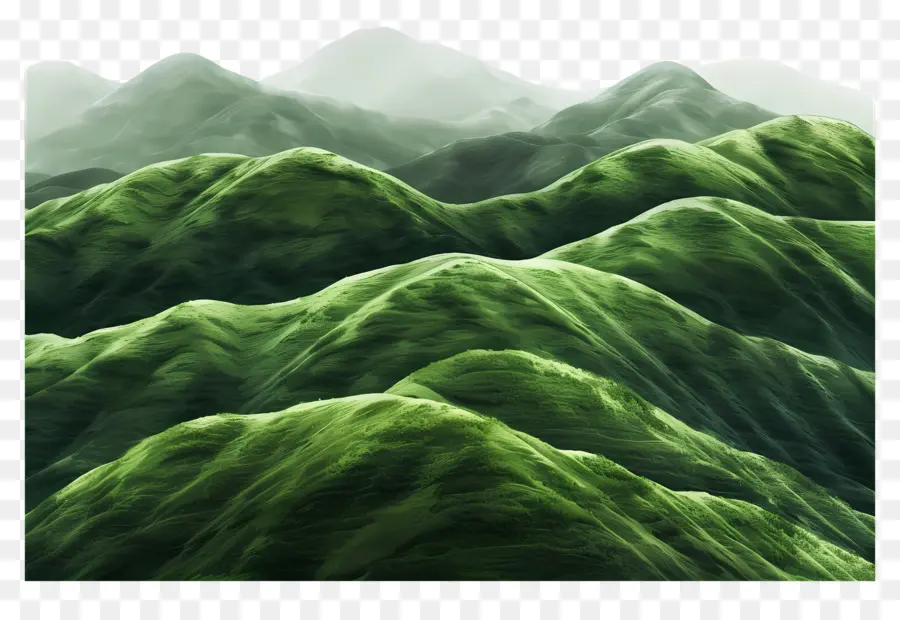 Fundo De Montanhas Verdes，Colinas Verdes PNG