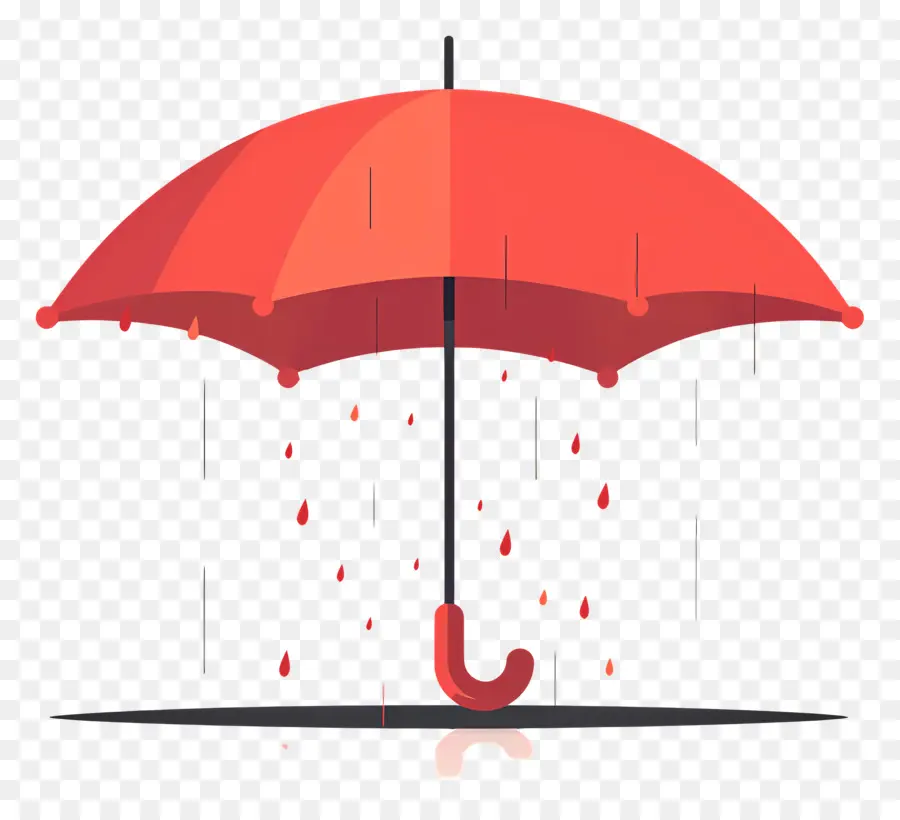 Guarda Chuva Vermelho，Dia Chuvoso PNG