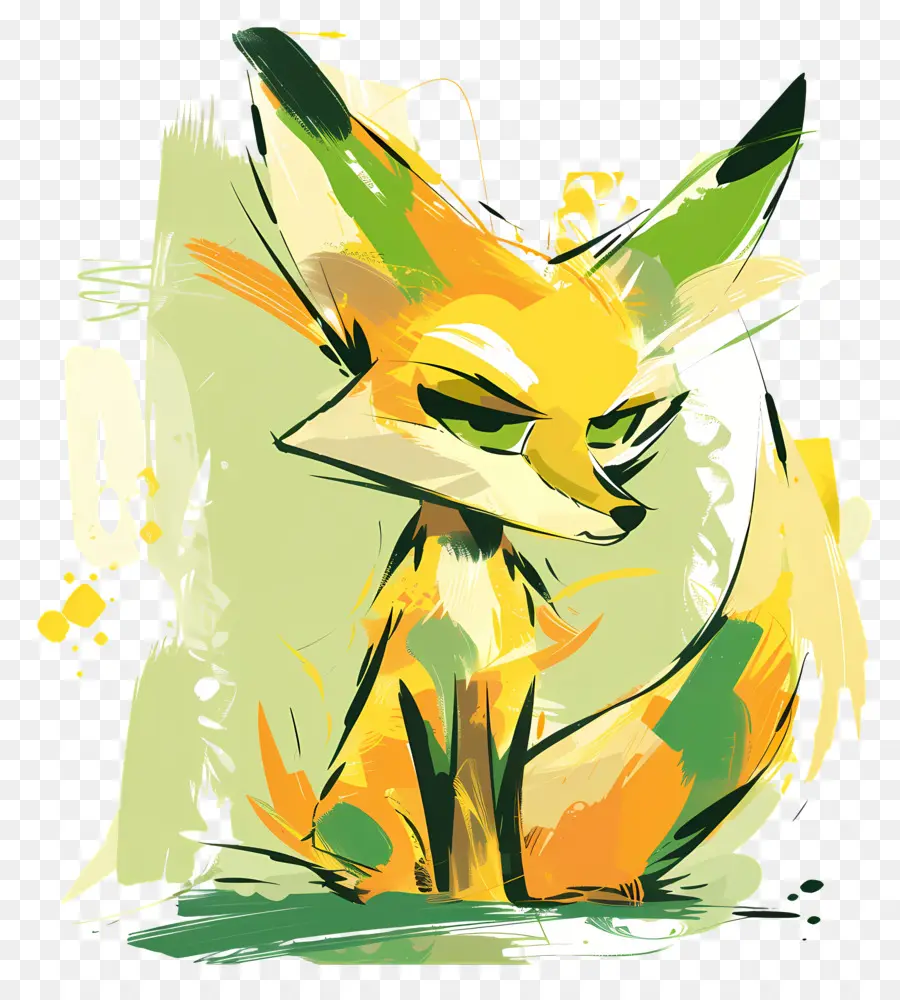 Desenho Animado Da Fox，Cores Brilhantes PNG