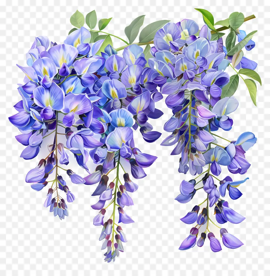 Flores De Wisteria，Azul Wisteria PNG