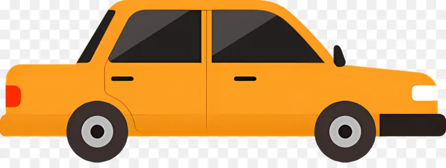 Cartoon Carro，Carro Amarelo PNG