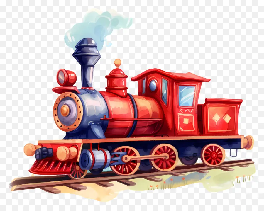 De Trem，Locomotiva A Vapor Vintage PNG