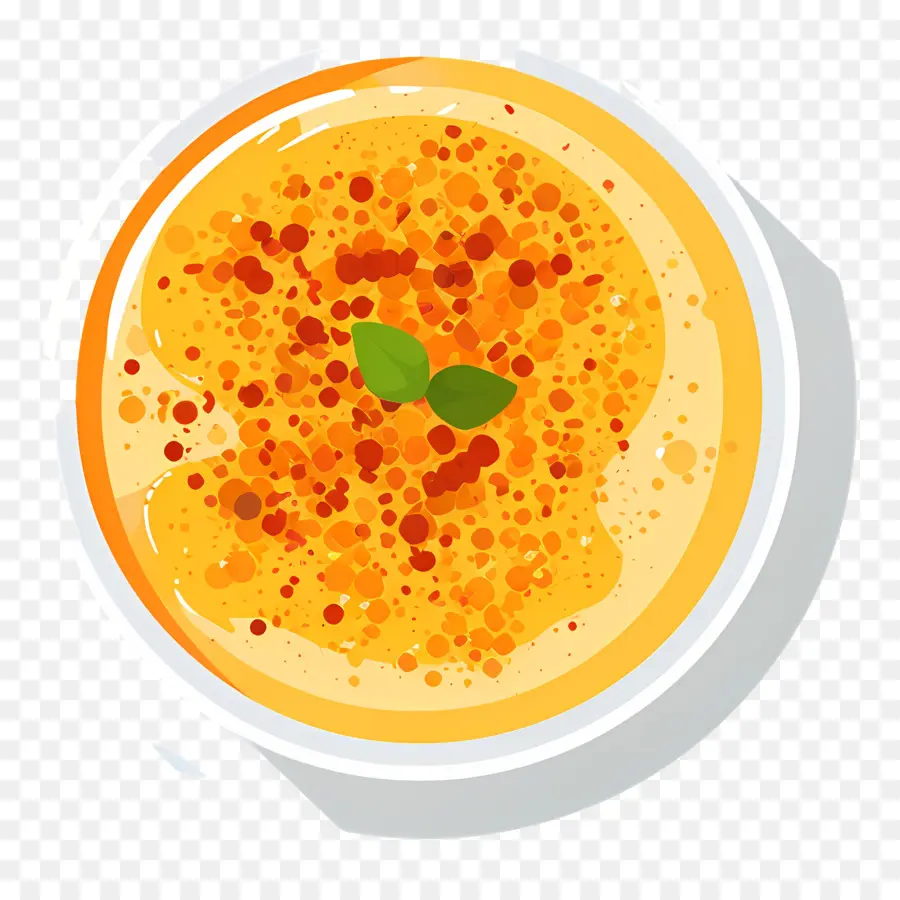 Crème Brûlée，Sopa Picante PNG