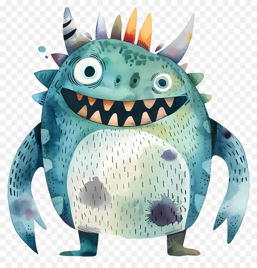 Desenho Animado Monster，Monstro Azul PNG