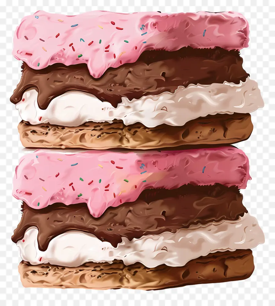 Ice Cream Sandwich，Chocolate PNG