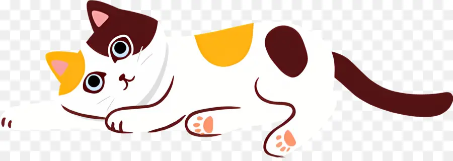 Gato Dos Desenhos Animados，Gato Branco E Marrom PNG