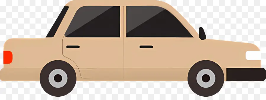 Cartoon Carro，Carro Bege PNG